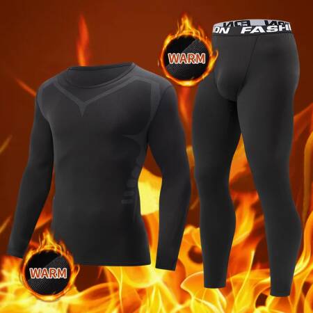 2 قطعة الرجال ضيق دافئ طويل الأكمام السراويل دعوى للخريف والشتاء الرجال سراويل رياضية قميص الجري اليوغا الرياضيين الرياضة