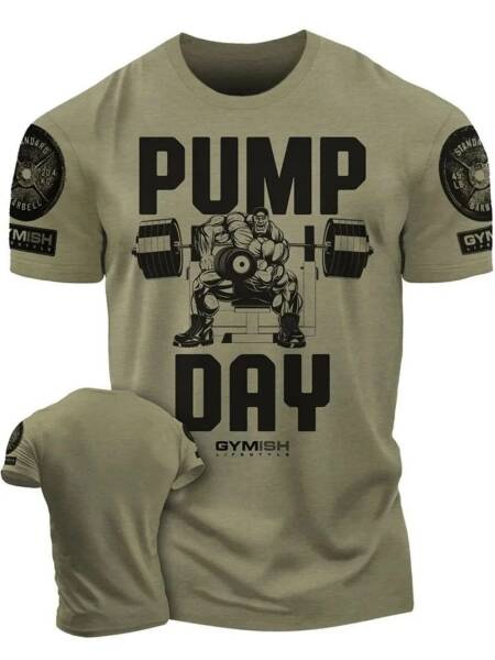 تي شيرت صيفي جديد من Adrenaline Power Workoout Gym للرجال برقبة دائرية يسمح بمرور الهواء عالي الجودة مطبوع عليه حروف غير رسمية