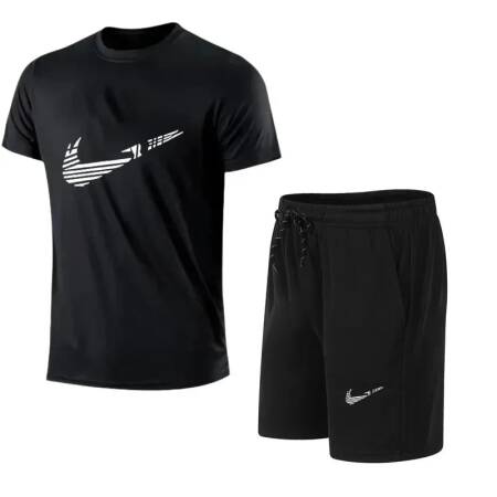 2025 الصيف موضة الرجال رياضية تي شيرت مجموعة تي شيرتات قصيرة للأطفال الترفيه قصيرة الأكمام مجموعة الركض رياضة البدلة ماركة الملابس