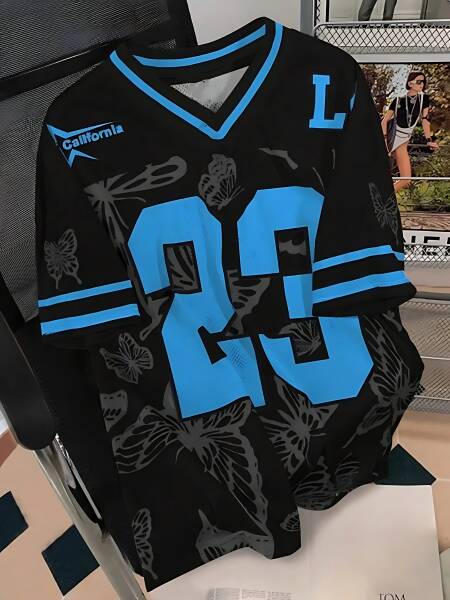 2025 صيف جديد تي شيرت رجالي عادية رياضي تنفس وخفيفة الوزن الخامس الرقبة تي شيرت رجالي