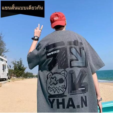 M-8xL الربيع الرجال تي شيرت قصير الأكمام الكرتون الكتابة على الجدران طباعة الذكور الإناث الأبجدية