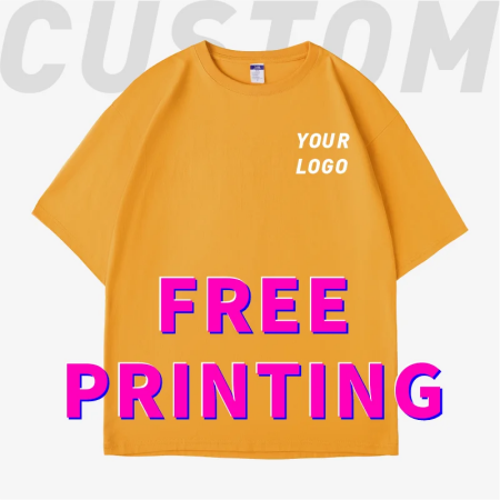 تخصيص تي شيرت شعار مجاني صورة الطباعة فضفاضة قصيرة الأكمام أعلى التطريز المؤسسة فريق الرجال والنساء القميص الثقافي