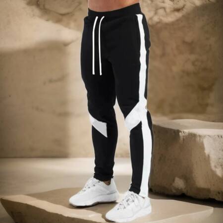 رجل ركض سراويل تقليدية اللياقة البدنية ملابس رياضية رجالية رياضية قيعان نحيل Sweatpants بنطلون أسود صالات رياضية عداء ببطء السراويل الترنك