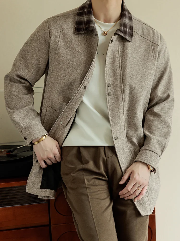 حجم كبير 8XL الرجال معطف طويل خندق النمط البريطاني Vintage سترة واقية الذكور إنجلترا الأعمال الكلاسيكية الشتاء الكاكي سترة زائد كبير - Image 3