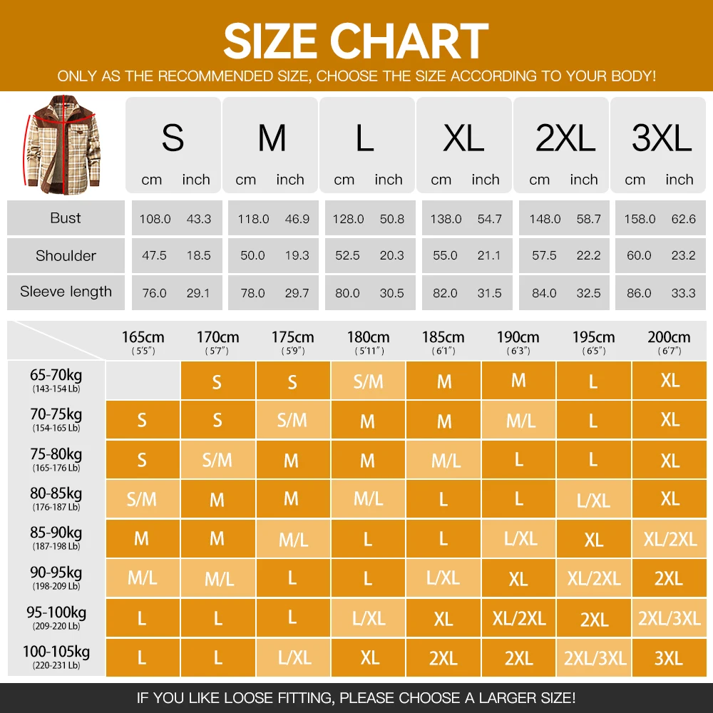 سترات رجالية شتوية مقاومة للرياح معطف منفوخ دافئ غير رسمي منقوش شيربا مبطن من الفلانيل سترات كلاسيكية ناعمة للخروج للرجال مقاس أمريكي - Image 6