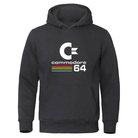 مريحة الرجال هوديي رياضية الخريف الشتاء الذكور بلوزات كومودور 64 ملابس باردة طويلة الأكمام هوديس الشارع مقنعين