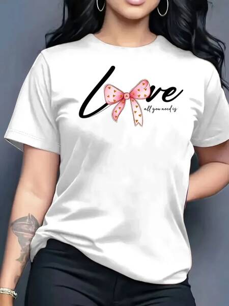 تي شيرت نسائي صيفي جديد 2026 بطبعة عصرية ورقبة مستديرة، قميص كاجوال متعدد الاستخدامات بأكمام قصيرة، توب Y2k