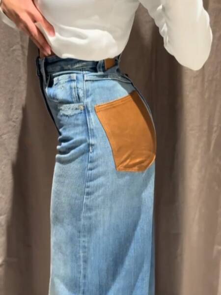 بنطلون نسائي واسع الساق من الجلد الصناعي مع جيوب، خصر مرتفع، تصميم فضفاض، مناسب للارتداء اليومي والتنقل، أزياء الشارع، ربيع 2026