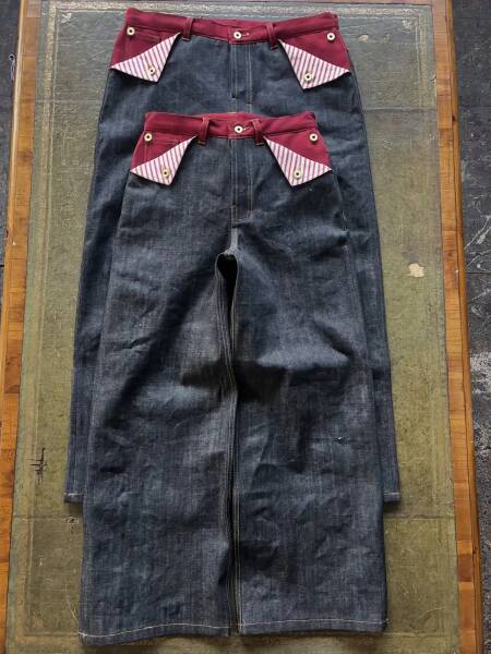 الهيب هوب Harajuku فضفاض الجينز طبقة مزدوجة حزام الربط القوطية الدنيم السراويل مستقيم الساق بنطلون رجل إمرأة مترهل الجينز