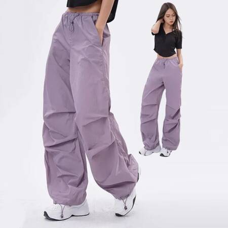 Xpqbb Y2K سراويل المظلة النسائية Harajuku ملابس الشارع واسعة الساق فضفاضة Sweatpants الإناث خمر الهيب هوب ركض البضائع بنطلون