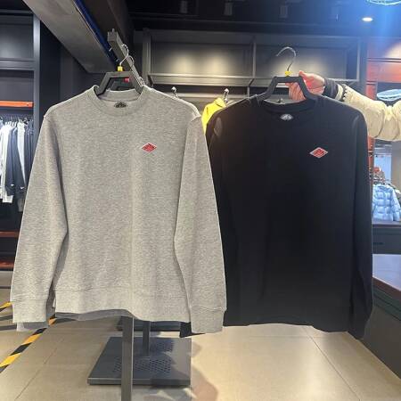 سترة ربيع 2025 تم تصديرها إلى اليابان سترة رفيعة للرجال/النساء نفس العلامة التجارية المطرزة من القطن برقبة دائرية وأكمام طويلة ملابس رياضية فضفاضة