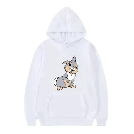 ديزني بامبي Thumper نمط امرأة موضة فضفاضة بيضاء الخريف بلايز الملابس البلوفرات السيدات رخيصة Y2k هوديس الرجال بلوزات