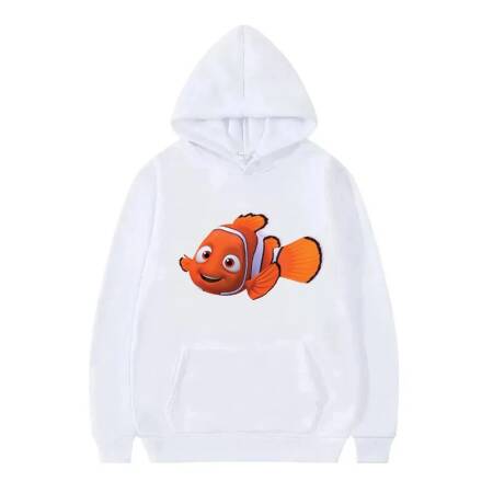 ديزني العثور على نيمو الكرتون نمط امرأة بيضاء الشتاء الأسرة بلايز الملابس البلوفرات السيدات رخيصة Y2k هوديس الرجال بلوزات