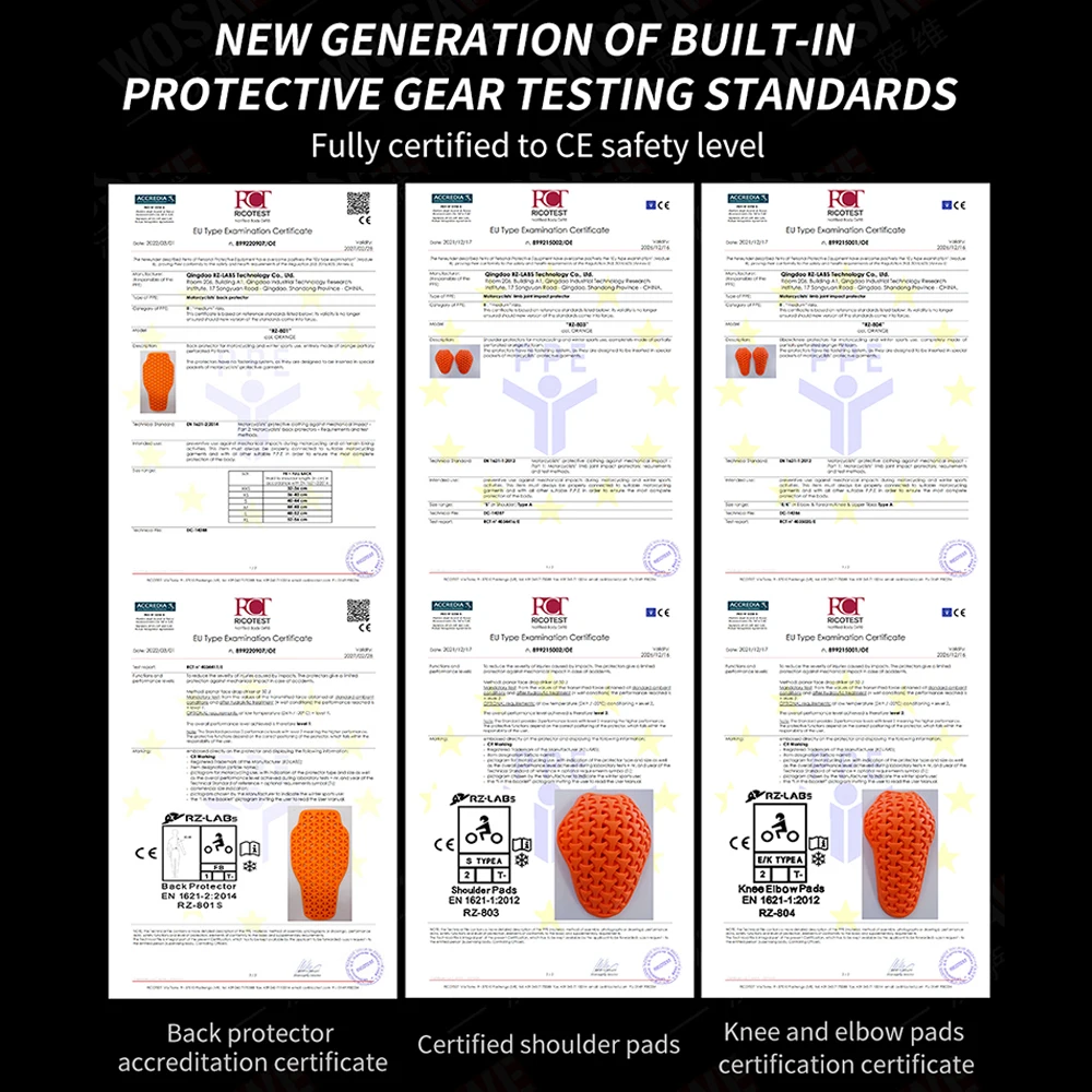 طقم جاكيت وسراويل للدراجات النارية للنساء من WOSAWE مع وسادات قابلة للإزالة، معدات حماية ناعمة، ملابس سباق الدراجات النارية الآمنة المعتمدة من CE - Image 5