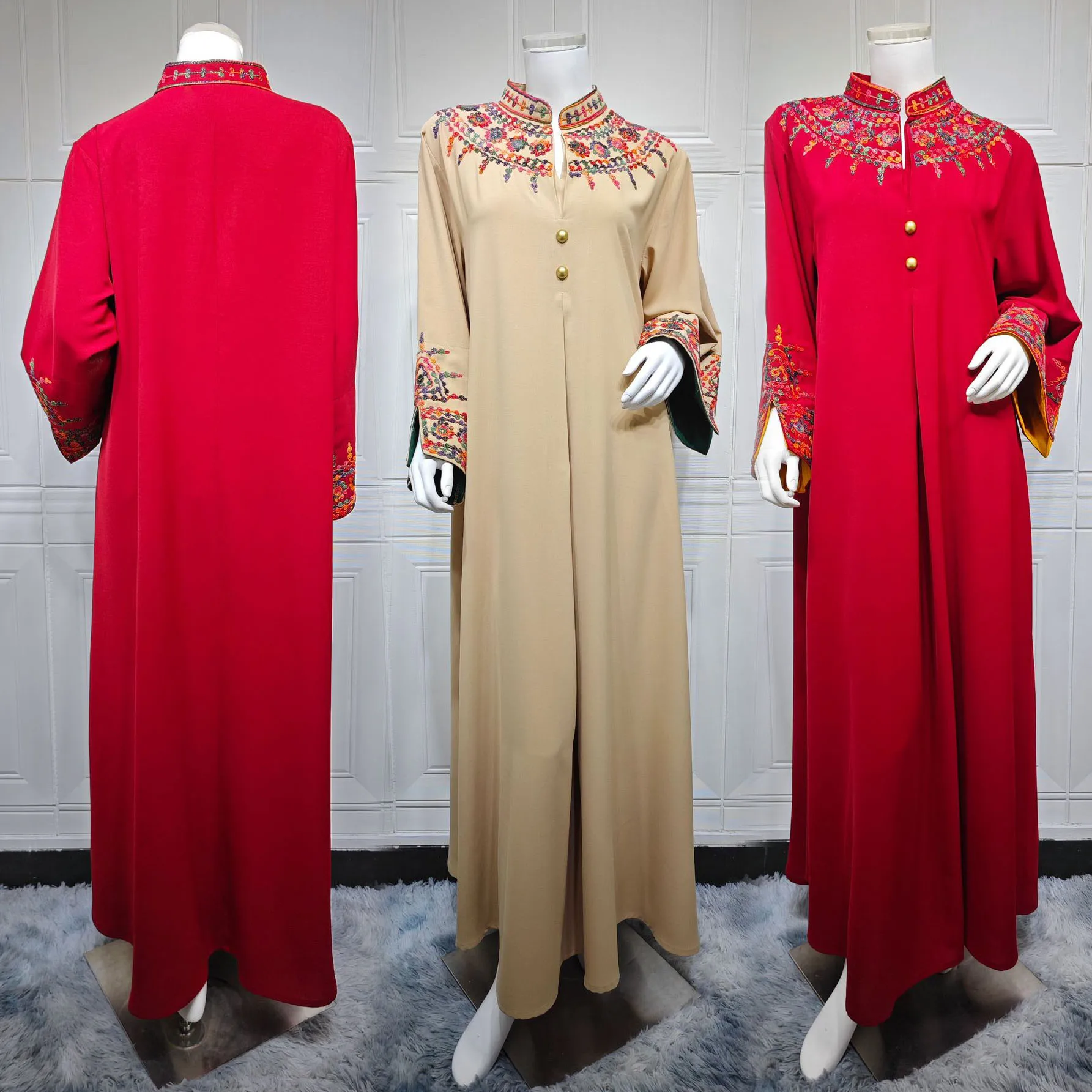 فستان إسلامي لعيد رمضان، قفطان مغربي مبهر، ملابس إسلامية تركية سعودية، جلابية للحفلات - Image 4