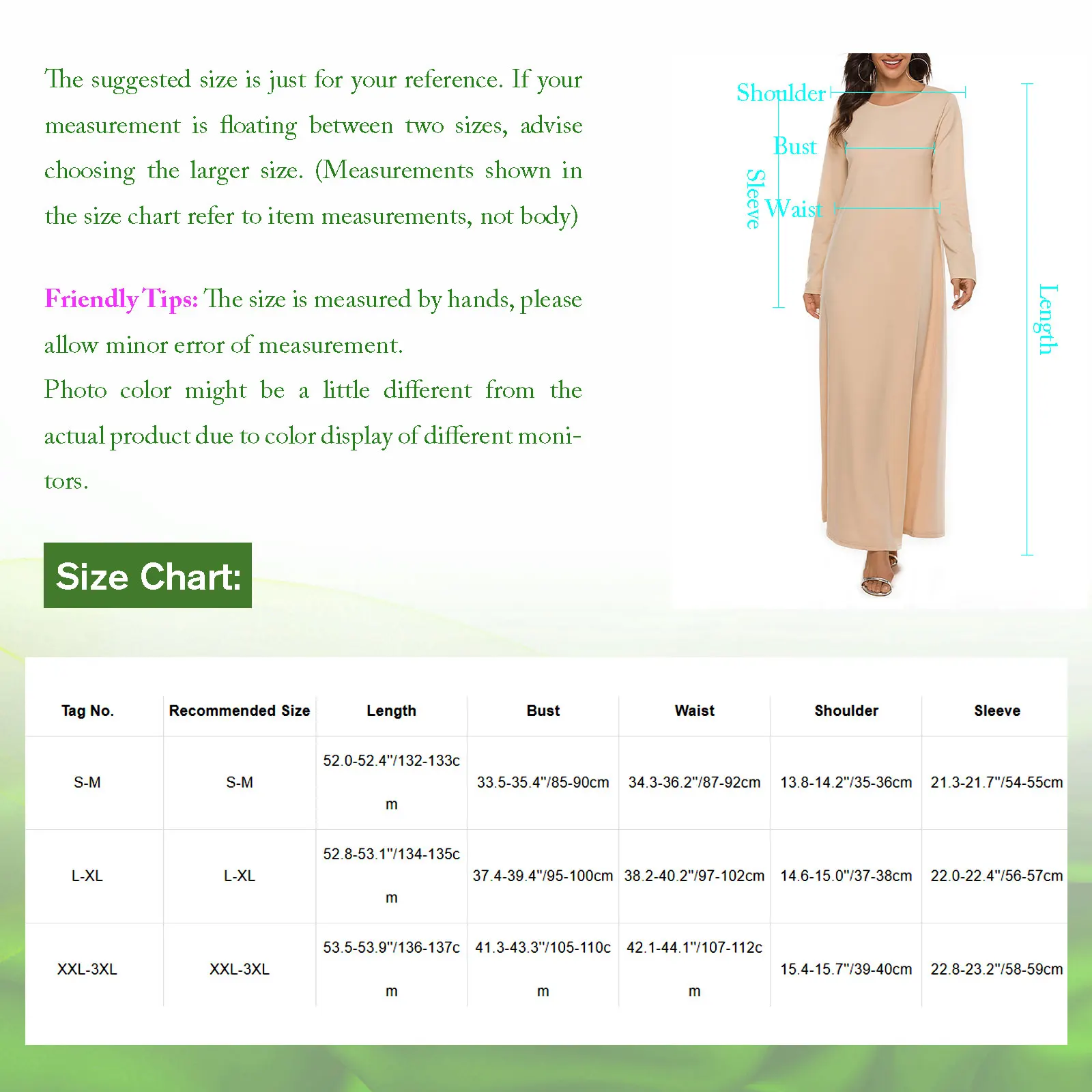 عبايات نسائية فستان عربي إسلامي كم طويل صلاة إسلامية دبي قفطان أردية طويلة فضفاضة أساسية ماكسي فستان طويل دبي قفطان - Image 6