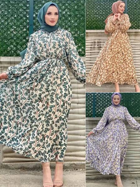 عباية صيفية جديدة مُزينة بالزهور في دبي فساتين نسائية إسلامية فاخرة عباية نسائية فساتين متواضعة