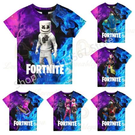 F-Fortnited ثلاثية الأبعاد تي شيرت 2025 جديد الرجال النساء الأطفال كول الصيف الشارع الشهير بلايز عادية صبي فتاة الاطفال تي شيرت الملابس
