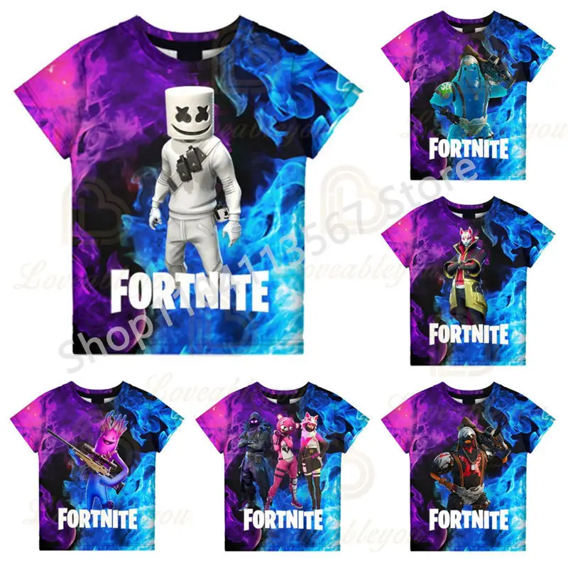 F-Fortnited ثلاثية الأبعاد تي شيرت 2025 جديد الرجال النساء الأطفال كول الصيف الشارع الشهير بلايز عادية صبي فتاة الاطفال تي شيرت الملابس