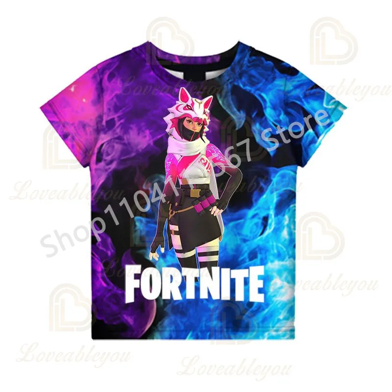 F-Fortnited ثلاثية الأبعاد تي شيرت 2025 جديد الرجال النساء الأطفال كول الصيف الشارع الشهير بلايز عادية صبي فتاة الاطفال تي شيرت الملابس - Image 6