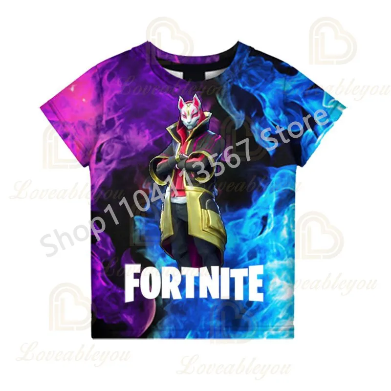 F-Fortnited ثلاثية الأبعاد تي شيرت 2025 جديد الرجال النساء الأطفال كول الصيف الشارع الشهير بلايز عادية صبي فتاة الاطفال تي شيرت الملابس - Image 4