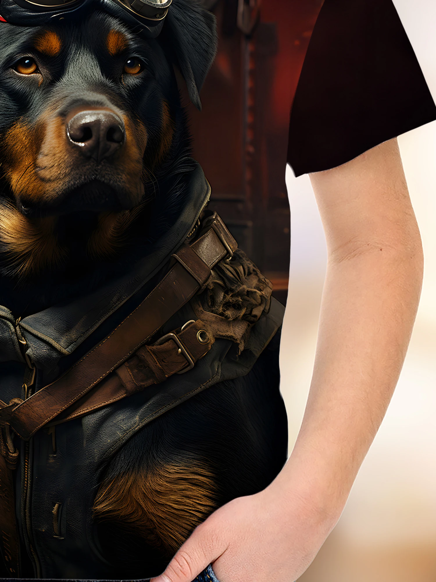 ثلاثية الأبعاد مطبوعة متعة تي شيرت كلب لصبي دعوى شهم الجرافيك قصيرة الأكمام تيز الصيف موضة الجولة الرقبة بلايز الشارع تي شيرت - Image 5