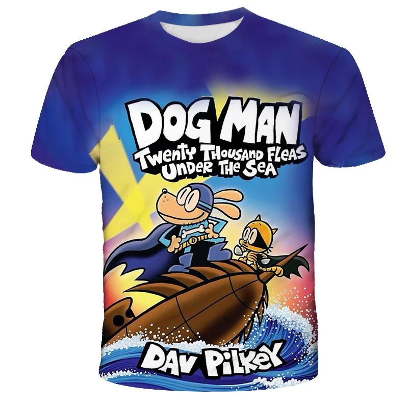 الصيف الكرتون أنيمي الكلب رجل الفتيان تي شيرت الصيف الأم الاطفال قصيرة الأكمام الصبي الملابس تي شيرت بلايز المحملة ملابس الأطفال - Image 2