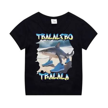 قميص أطفال بأكمام قصيرة بطباعة إيطالية مميزة، تي شيرت قطني صيفي للأطفال، ملابس عصرية مريحة للأولاد