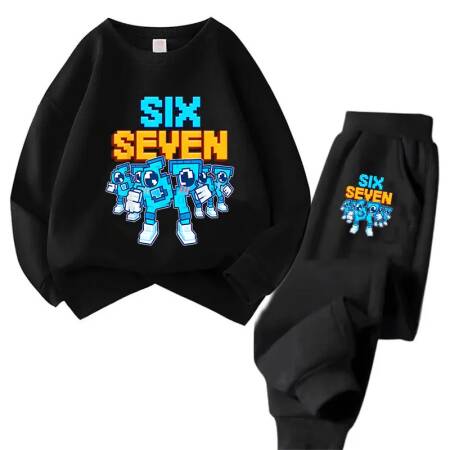 ملابس هوديز للأطفال بتصميم إيطالي 'Brainrot'، بدلة 'Steal A BrainRot'، سترات للأولاد والبنات، طقم سويت شيرت برقبة دائرية للأطفال 67 سكس سيفن