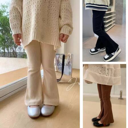 1 قطعة الفتيات الربيع الصيف يغطي الرجل رقيقة موضة الكرتون ضيق جرس قيعان الخريف طفل الفتيات سليم صالح يغطي الرجل الصيف الأطفال بانت