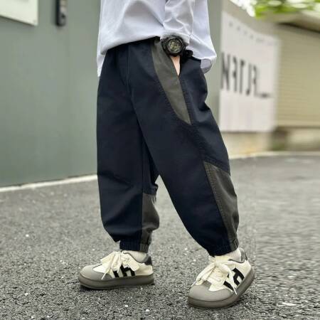 بنطلونات كاجوال جديدة للفتيان المراهقين لفصلي الربيع والخريف، تصميم فضفاض بقطع متداخلة، سراويل رياضية كارجو للأطفال من 4 إلى 14 سنة