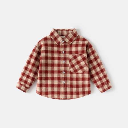 ربيع الخريف الاطفال منقوشة قميص طويل الأكمام الكورية نمط بنين بنات فضفاض المتضخم ملابس خارجية خفيفة بلوزة الأطفال عادية