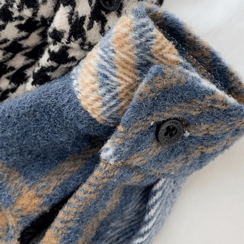 أزياء طفلة الصبي منقوشة قميص سترة القطن الطفل قميص سميكة الصوف فضفاض الزي الشتاء ربيع الخريف الطفل ملابس كاجوال 3-14Y - Image 5