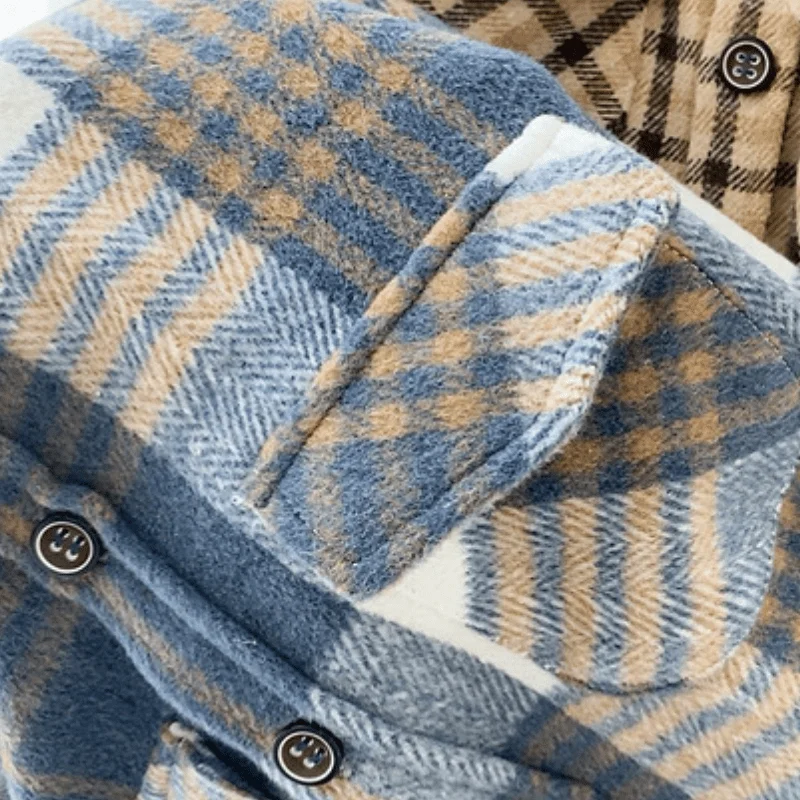 أزياء طفلة الصبي منقوشة قميص سترة القطن الطفل قميص سميكة الصوف فضفاض الزي الشتاء ربيع الخريف الطفل ملابس كاجوال 3-14Y - Image 6