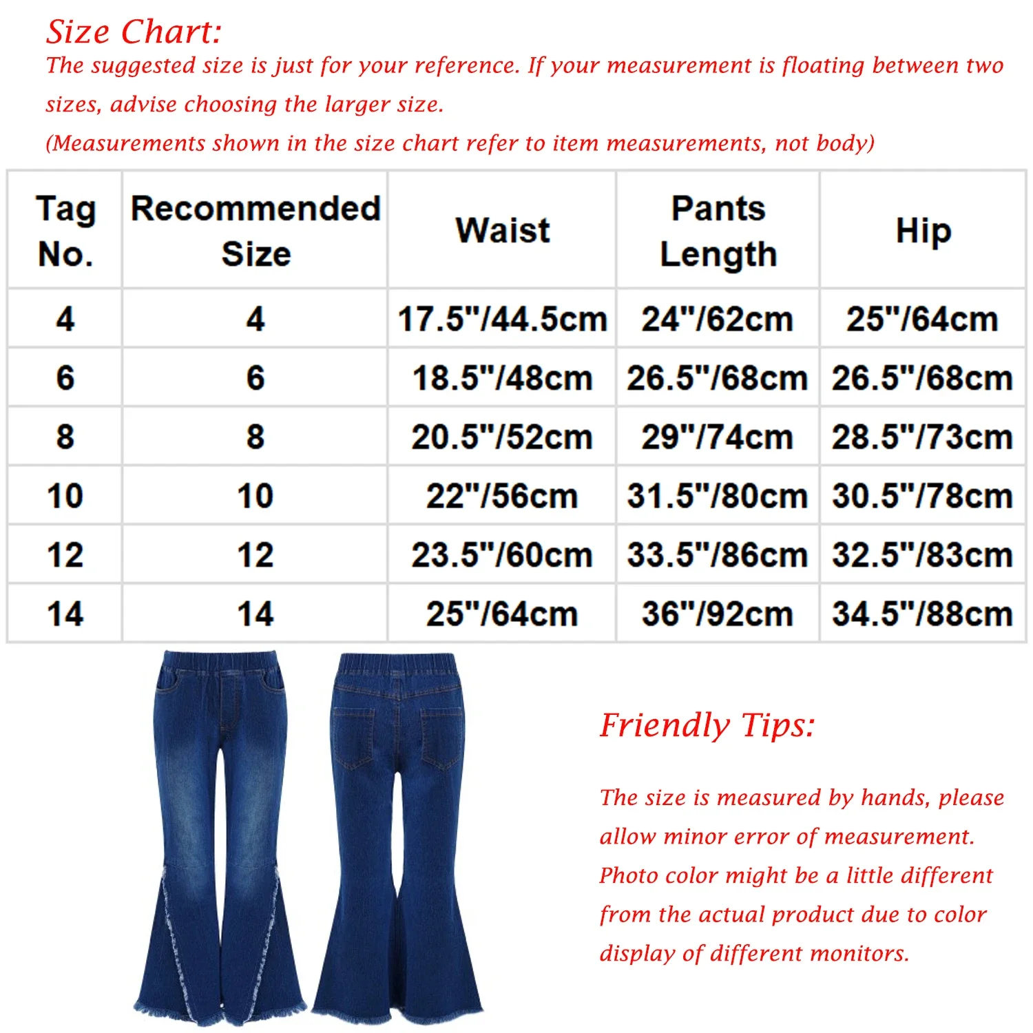 أطفال طفل الفتيات مضيئة السراويل تقاطعات ممزق جرس أسفل هيم الدنيم واسعة الساق السراويل الأطفال طفل لطيف الجينز السراويل الملابس - Image 6