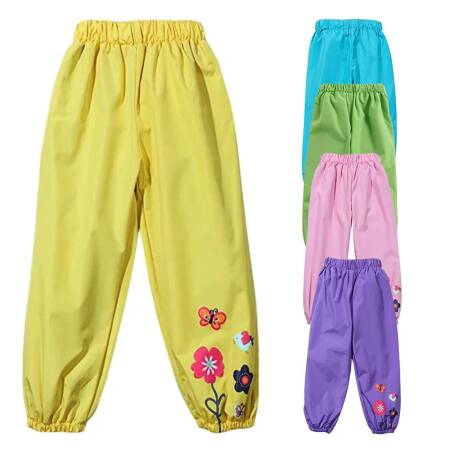 طفل معطف واق من المطر السراويل عارضة أزياء للماء الفتيات الفتيان بانت الأطفال أطفال المطر السراويل ل 1 2 3 4 سنوات