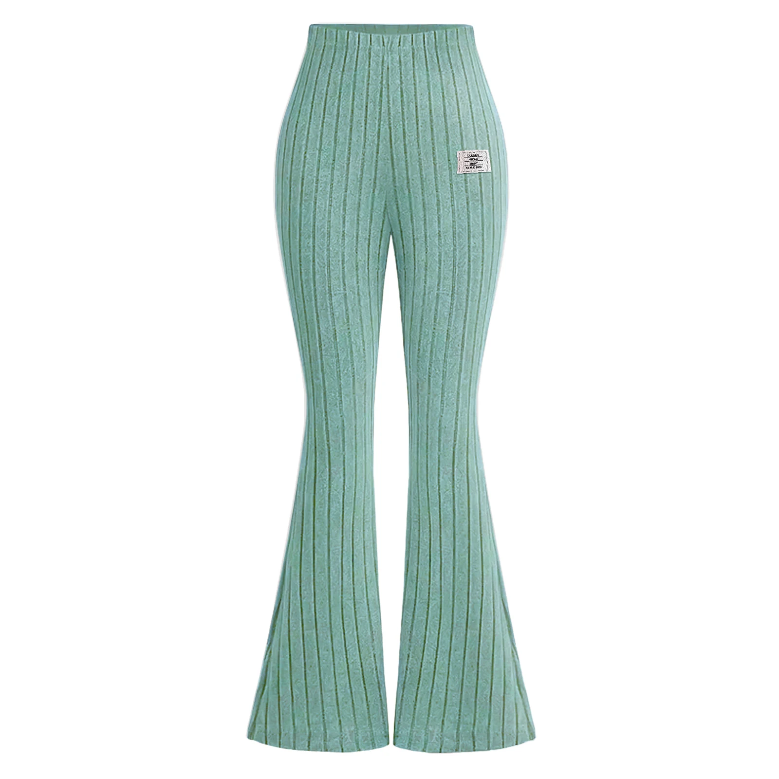 بنطلونات ضيقة مزينة بالزهور للفتيات، سراويل واسعة متعددة الاستخدامات من القماش المطاطي المنسوج، بنطلونات يوجا مخططة للفتيات