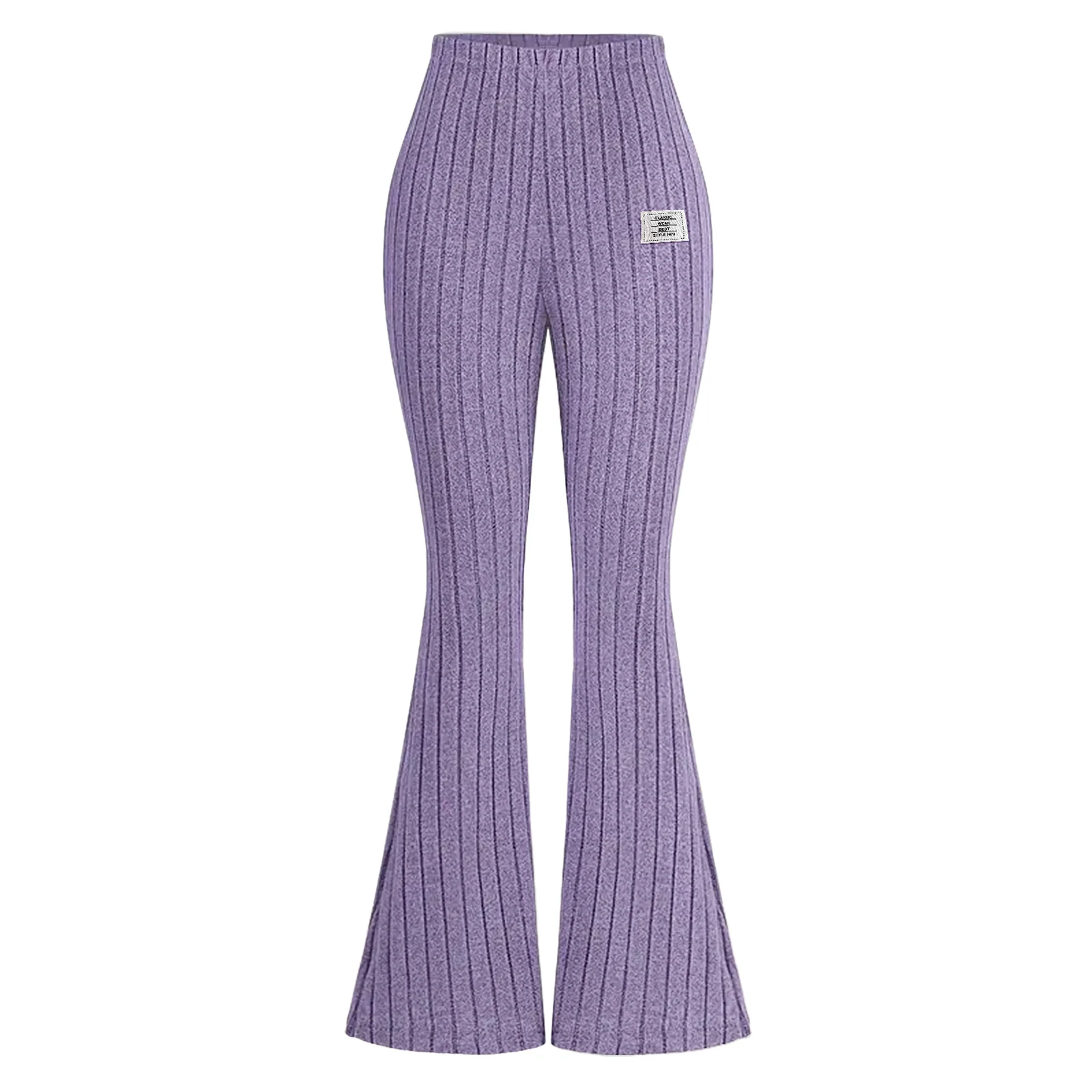 بنطلونات ضيقة مزينة بالزهور للفتيات، سراويل واسعة متعددة الاستخدامات من القماش المطاطي المنسوج، بنطلونات يوجا مخططة للفتيات - Image 5