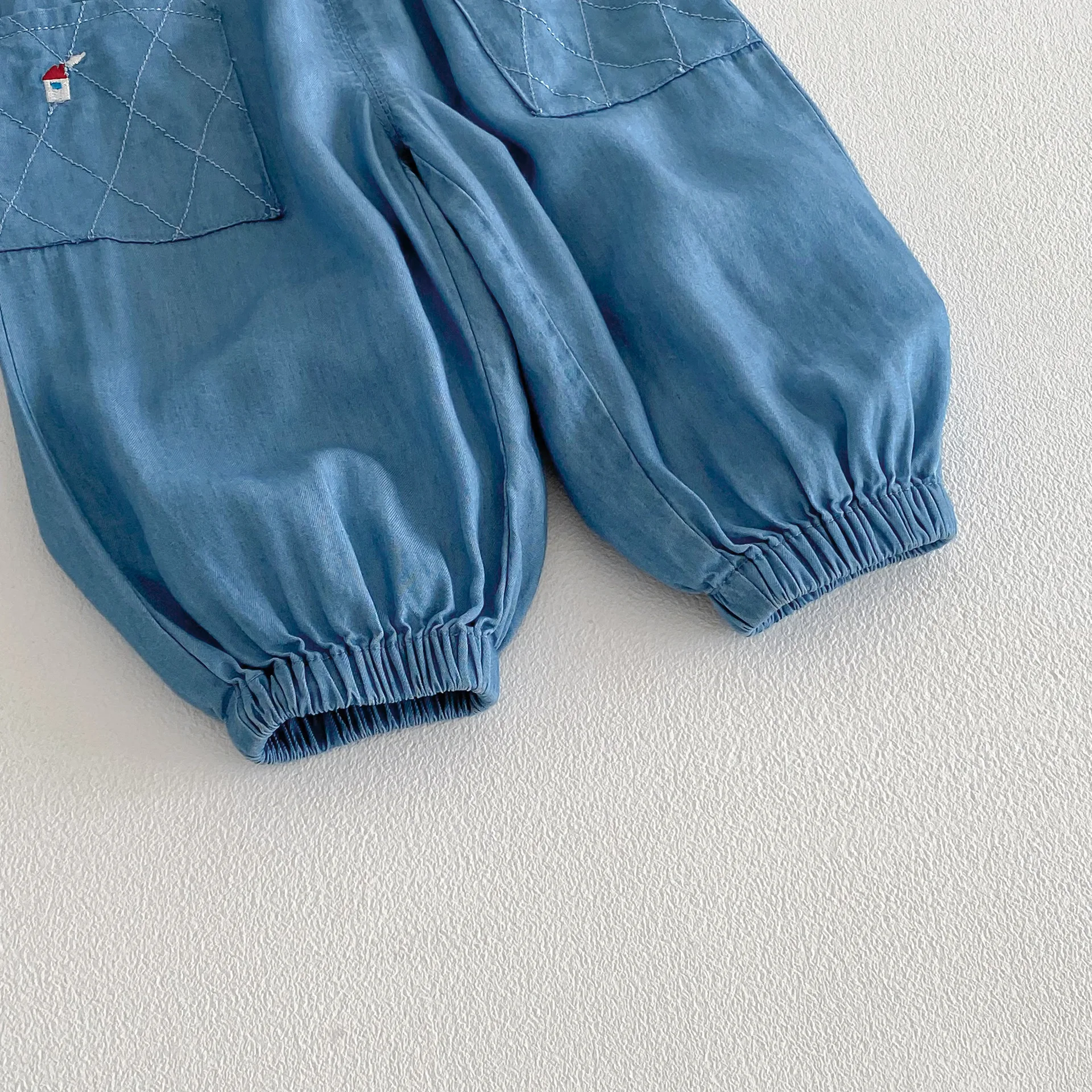 جينز أطفال مطرز برسومات كرتونية لفصلي الربيع والخريف، بنطلون كاجوال للأولاد والبنات، ليجنز طويل عصري بخصر مطاطي - Image 4