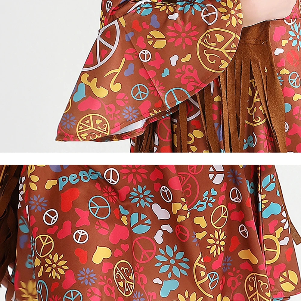 ملابس أطفال للكرنفال، طقم سترة من الدنيم المطبوع، زي حفلات، فستان أداء عتيق الطراز للأطفال من 3-8 سنوات، ملابس أعياد الميلاد - Image 6