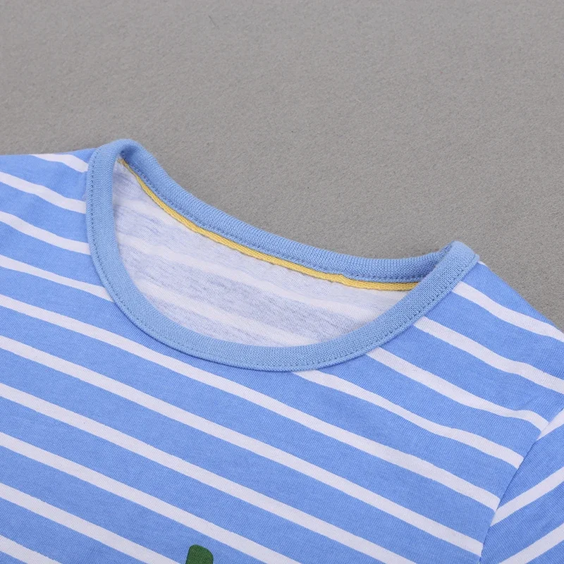 تنورة قطنية بأكمام طويلة للأطفال ، فستان مطرز للبنات ، فساتين كرتونية للأطفال ، كاجوال - Image 4