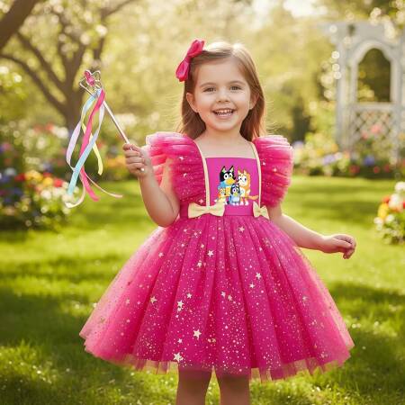 فستان حفلات للفتيات من بلوى لفصل الخريف، فستان عيد الميلاد وأعياد الميلاد والعطلات المدرسية، فستان تول بخصر مرتفع مع فيونكة، فستان زفاف، ملابس أطفال، فستان أميرة