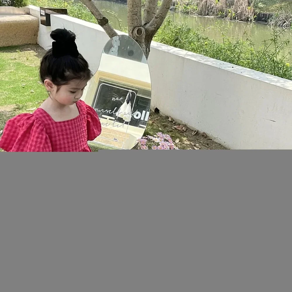 فستان Bear Leader باللون الوردي الوردي منقوش بفيونكة أنيق لوليتا للأطفال البنات الكبيرة فستان ميدي فساتين أطفال للمراهقين فستان صيفي للحفلات والأميرة - Image 6