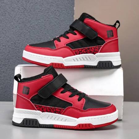 أحذية أطفال كلاسيكية على الموضة للأولاد أحذية رياضية جلدية عالية الجودة أحذية كرة السلة المتزلج أحذية رياضية فاخرة للأولاد