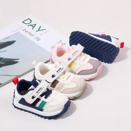 أحذية رياضية كاجوال غير قابلة للإنزلاق للأطفال ، أحذية رياضية ، مشايات أولى ، ربيعية وخريفية ، أطفال بنات وأولاد ، طفل صغير ، عمر 0-2 سنة