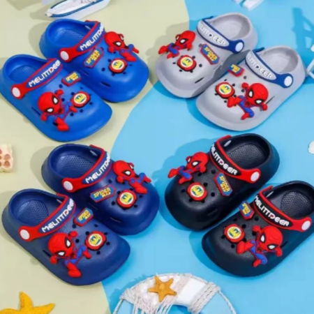الأطفال حذاء للحديقة بيبي بوي فتاة الكرتون الرجل الحديدي العنكبوت رجل صندل شبشب صيفي طفل داخلي عدم الانزلاق صنادل شاطئ 13-18 سنتيمتر