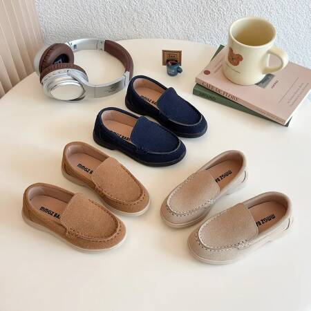 ربيع الاطفال المتسكعون الجلد المدبوغ الحد الأدنى العصرية للجنسين بنين بنات أحذية من الجلد تنوعا مقاومة للانزلاق بلون الأطفال حذاء