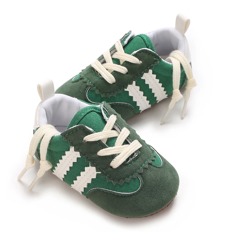 حذاء كاجوال أنيق يحجب الألوان للأطفال مشوا لأول مرة 0-18 متر حذاء رياضي قماشي للأطفال حديثي الولادة حذاء أطفال بنعل ناعم - Image 4