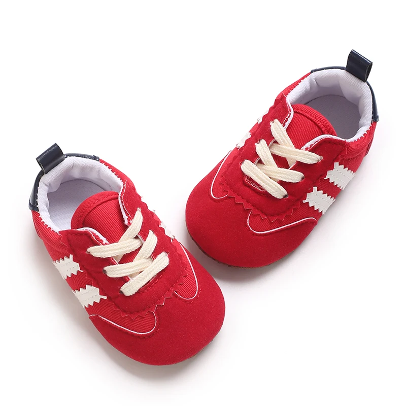 حذاء كاجوال أنيق يحجب الألوان للأطفال مشوا لأول مرة 0-18 متر حذاء رياضي قماشي للأطفال حديثي الولادة حذاء أطفال بنعل ناعم - Image 3