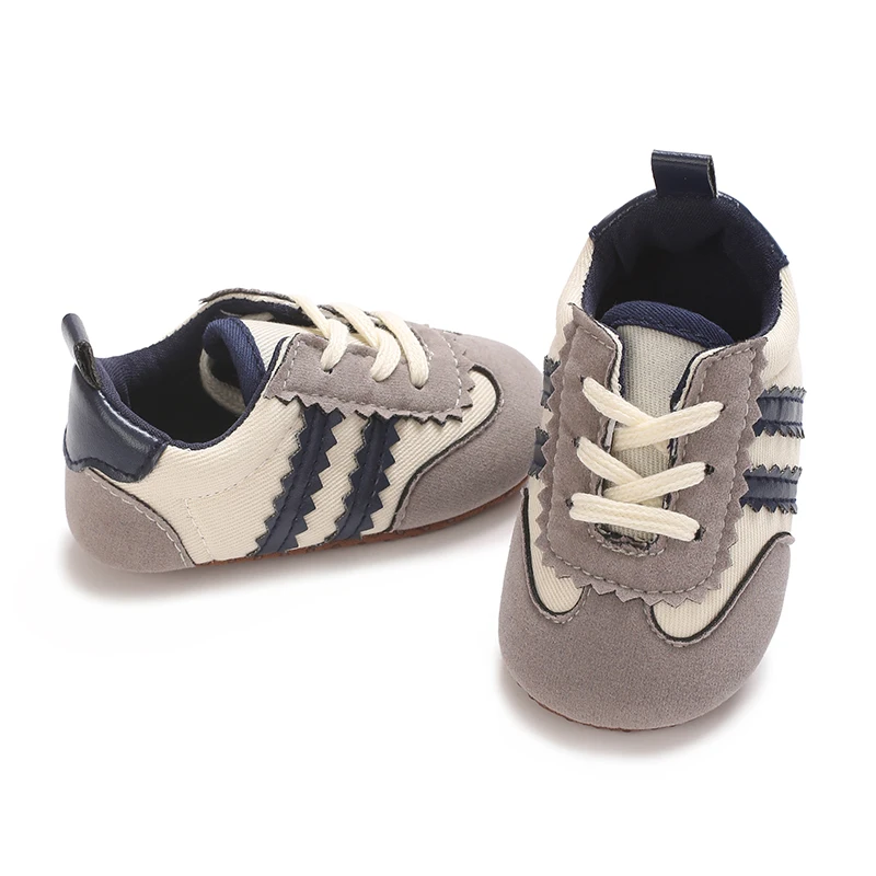 حذاء كاجوال أنيق يحجب الألوان للأطفال مشوا لأول مرة 0-18 متر حذاء رياضي قماشي للأطفال حديثي الولادة حذاء أطفال بنعل ناعم - Image 6